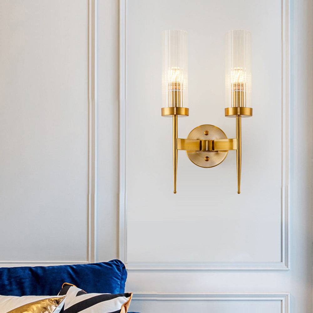 Pour Your Light, Not Your Drink: Dual Long Wall Light with Glass Vibe (Gold)